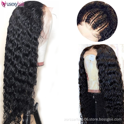 Raw brasilian hair 100% human wig vendors virgin human hair transparent lace frontal wigs 13x6 deep wave thin hd lace front wig